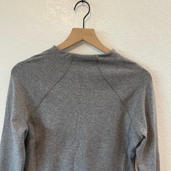 Lululemon Hill And Valley Mock Neck Long Sleeve Top Heathered Slate Grey 8 - Picture 12 of 15